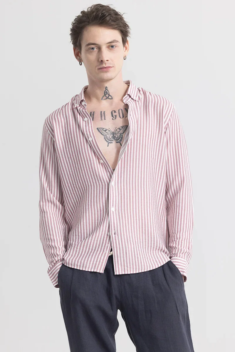 SNITCH Stripehaven Mauve Stripe Shirt